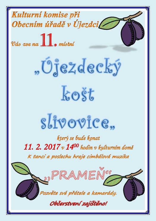 Újezdecký košt slivovice 11.2.2017 - Újezdec